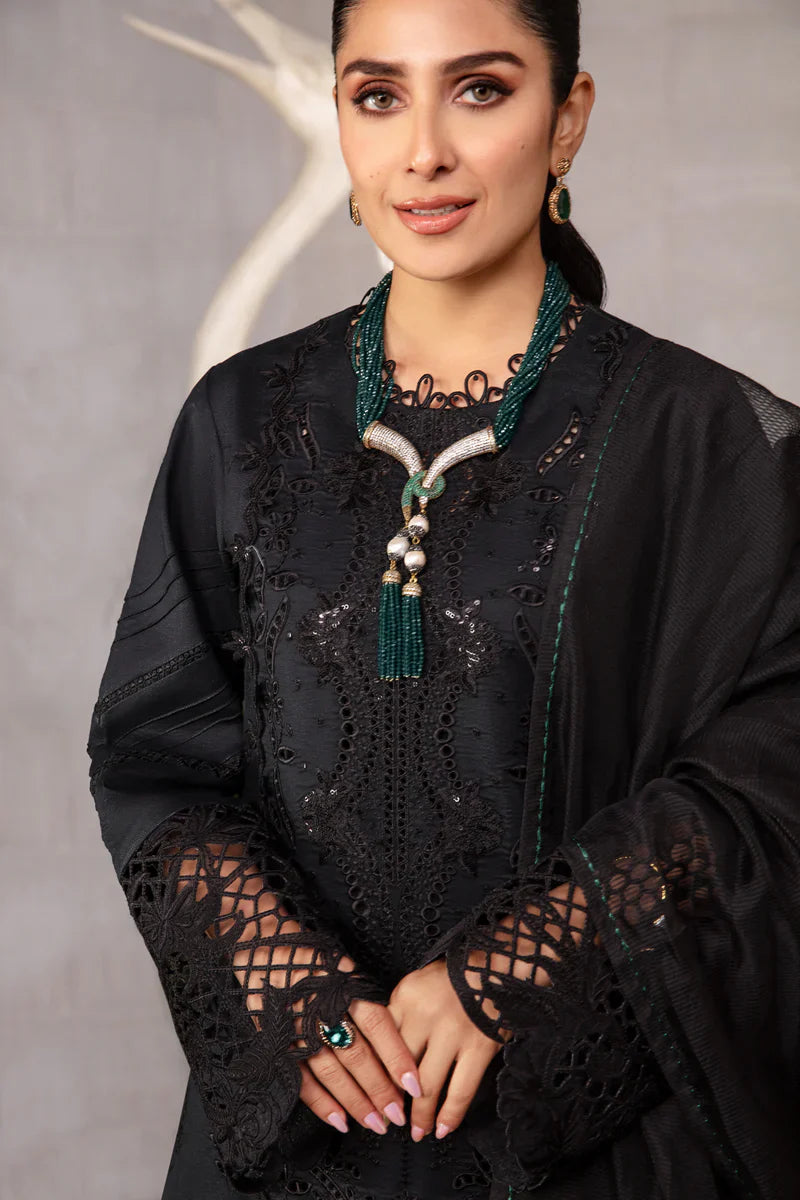 Midnight Emerald - Luxury Cotton Suit With Embroidery | Ready To Wear
