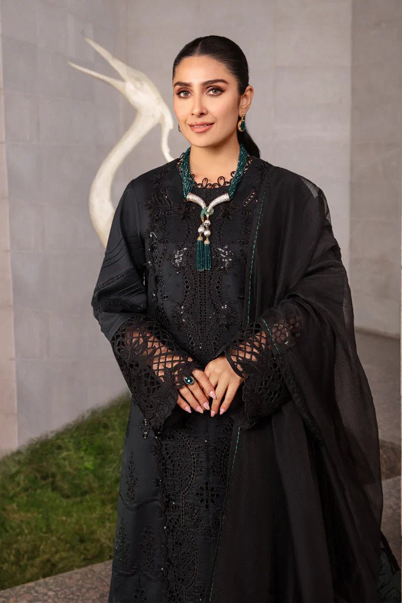 Midnight Emerald - Luxury Cotton Suit With Embroidery | Ready To Wear