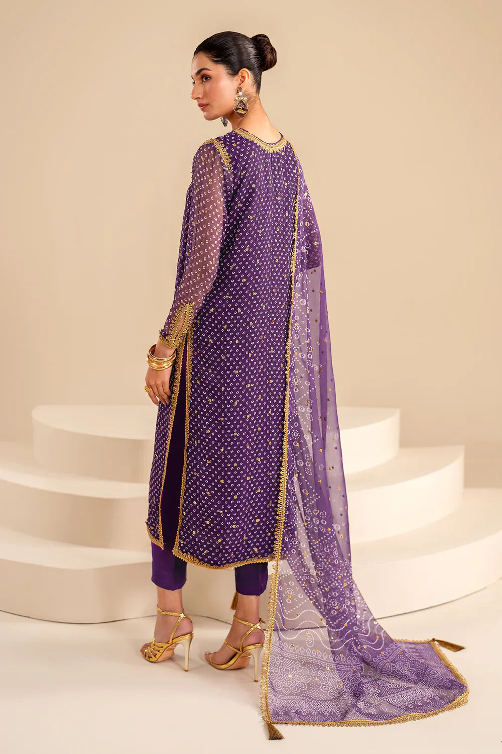 03-Piece Heavy Embroidered Chiffon - Ready to Wear
