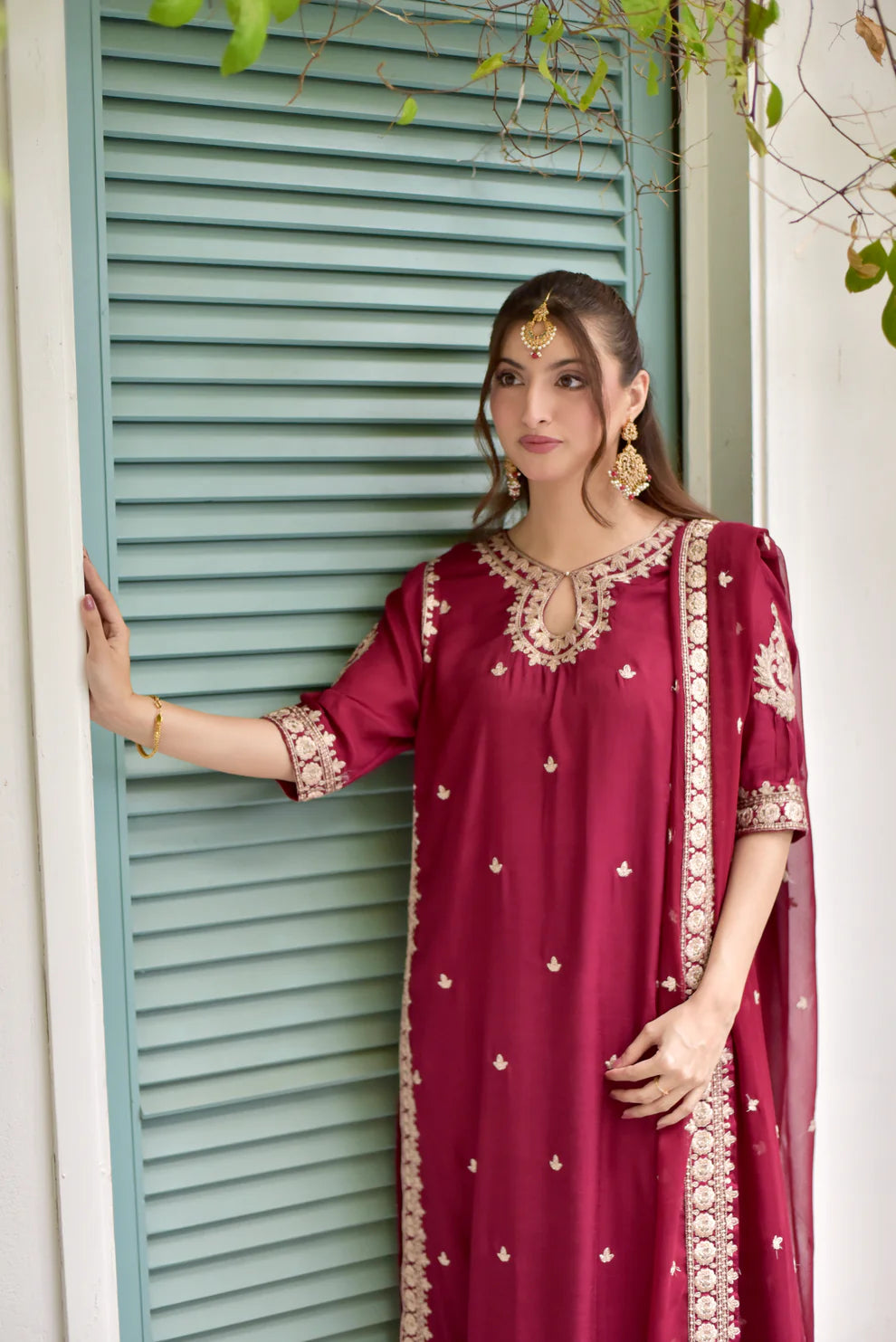 03-Piece Embroidered Chiffon Suit | Ready To Wear