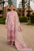Blush Pink - Embroidered Lawn Suit With Organza Dupatta | Read To Wear (FS)