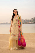 The Oasis Flora: Embroidered Cotton Suit & Vibrant Dupatta | Ready To Wear