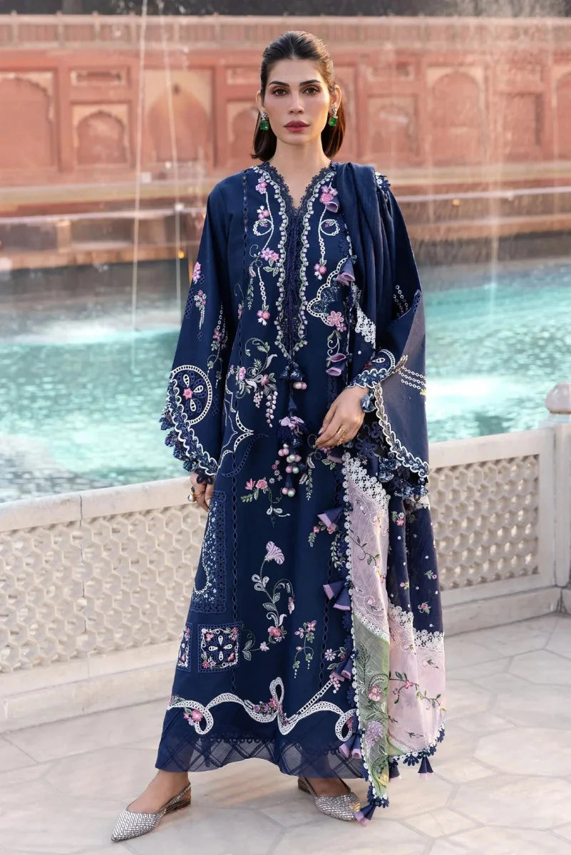 03-Piece Embroidered Lawn Suit Net Dupatta | Ready To Wear