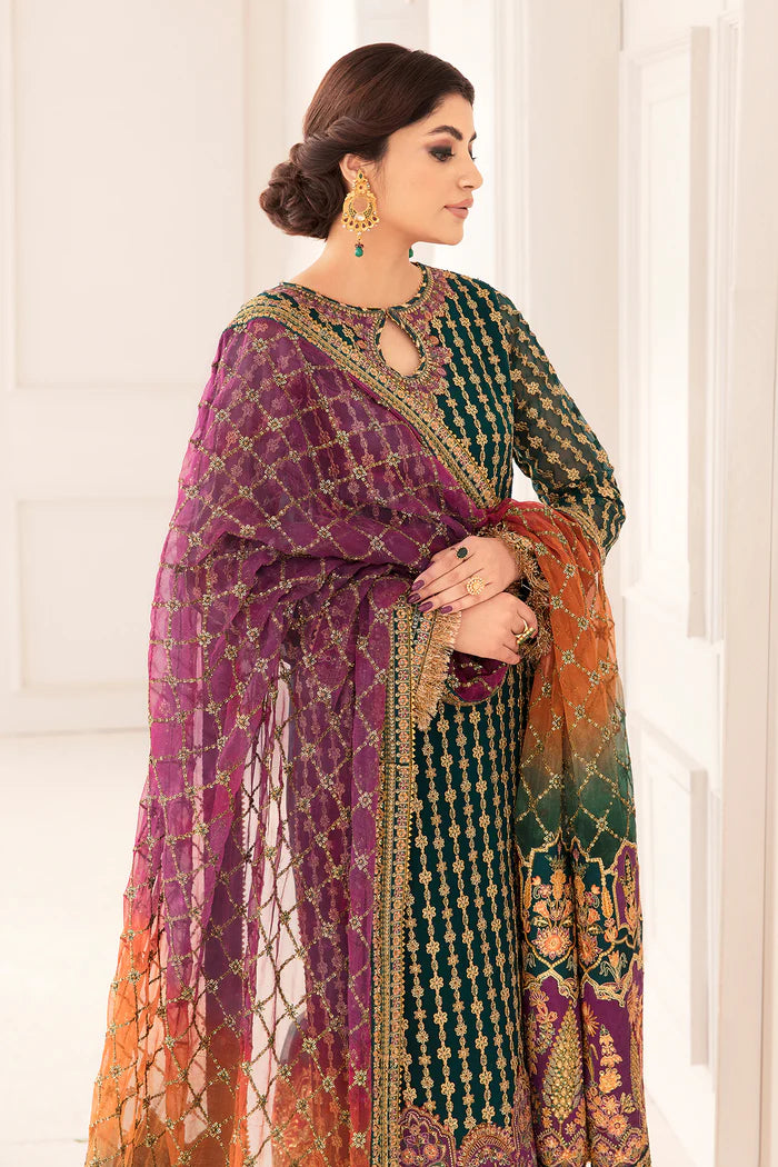 3 piece Chiffon Suit With Net Dupatta | Ready To Wear