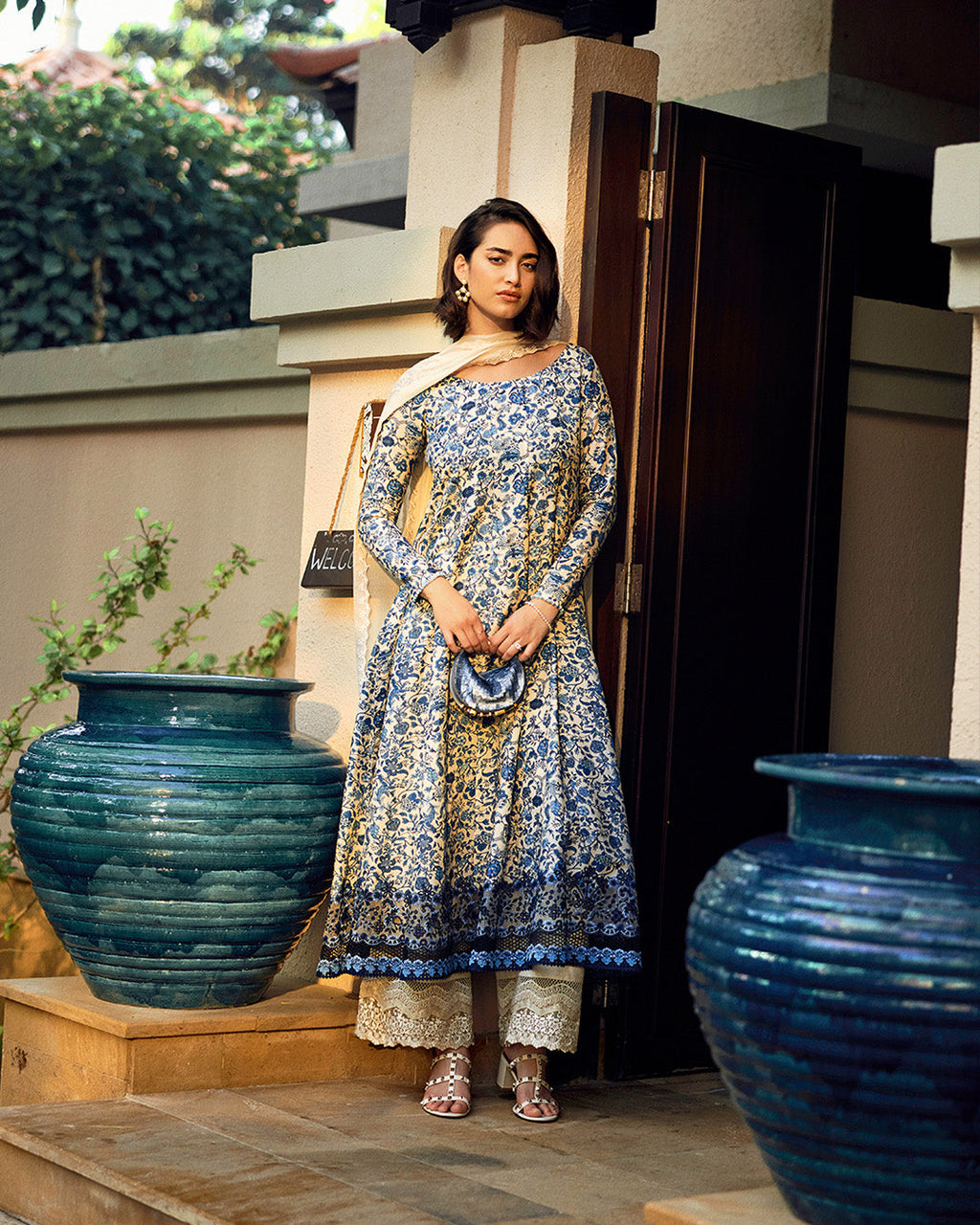 3PC Printed Lawn With Embroidery Organza Suit Ready To Wear