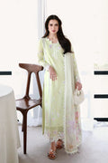02-Piece Embroidered Lawn Suit With Silk Dupatta | Ready To Wear