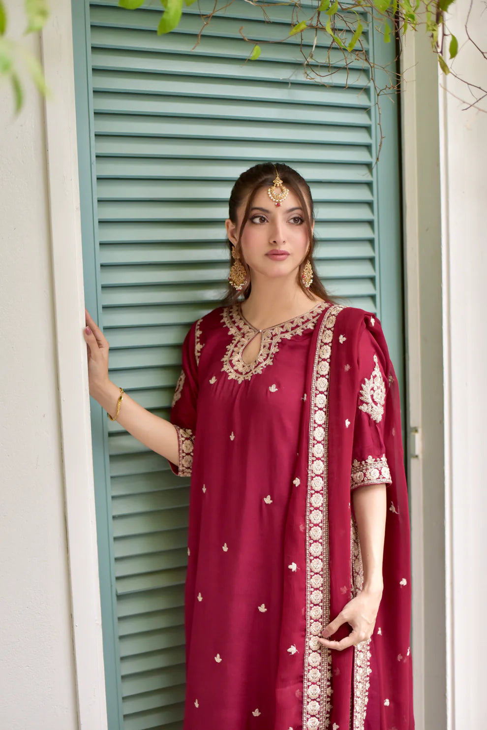 03-Piece Embroidered Chiffon Suit | Ready To Wear