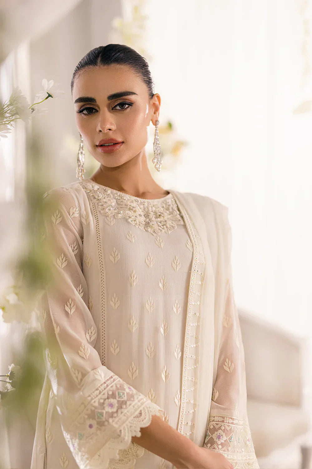 Ivory Elegance: Classic White Kurta & Dupatta | Ready To Wear