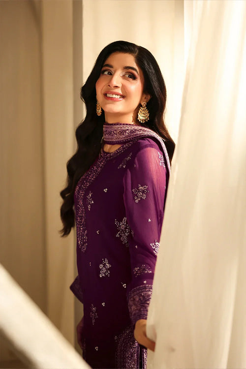 03-Piece Embroidered Chiffon Suit | Ready To Wear