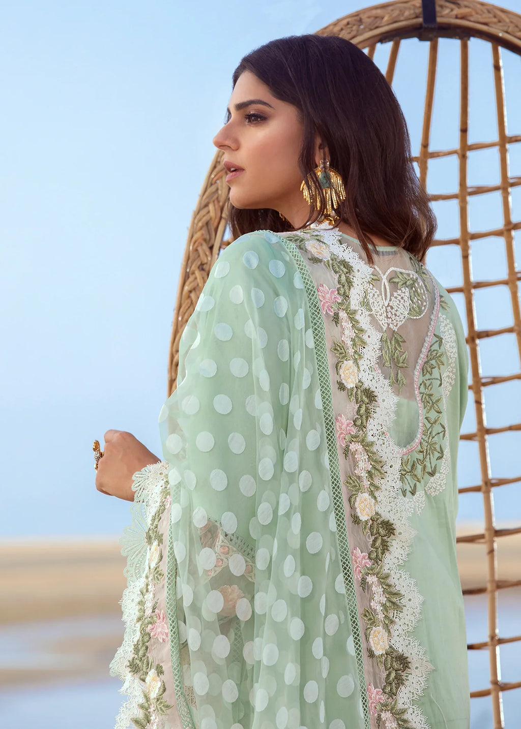 Crimson Embroidered Cotton Lawn 3Pc Suit Serendipity