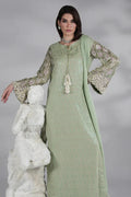 Mint Green - Embroidered Chiffon Suit | Ready To Wear