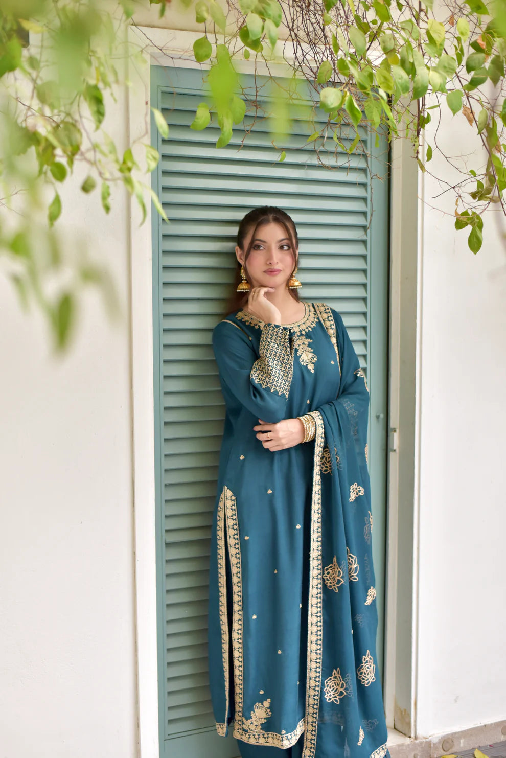 03-Piece Embroidered Chiffon Suit | Ready To Wear