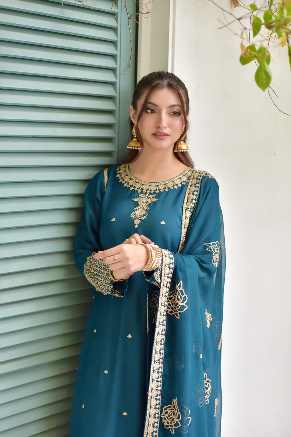 03-Piece Embroidered Chiffon Suit | Ready To Wear