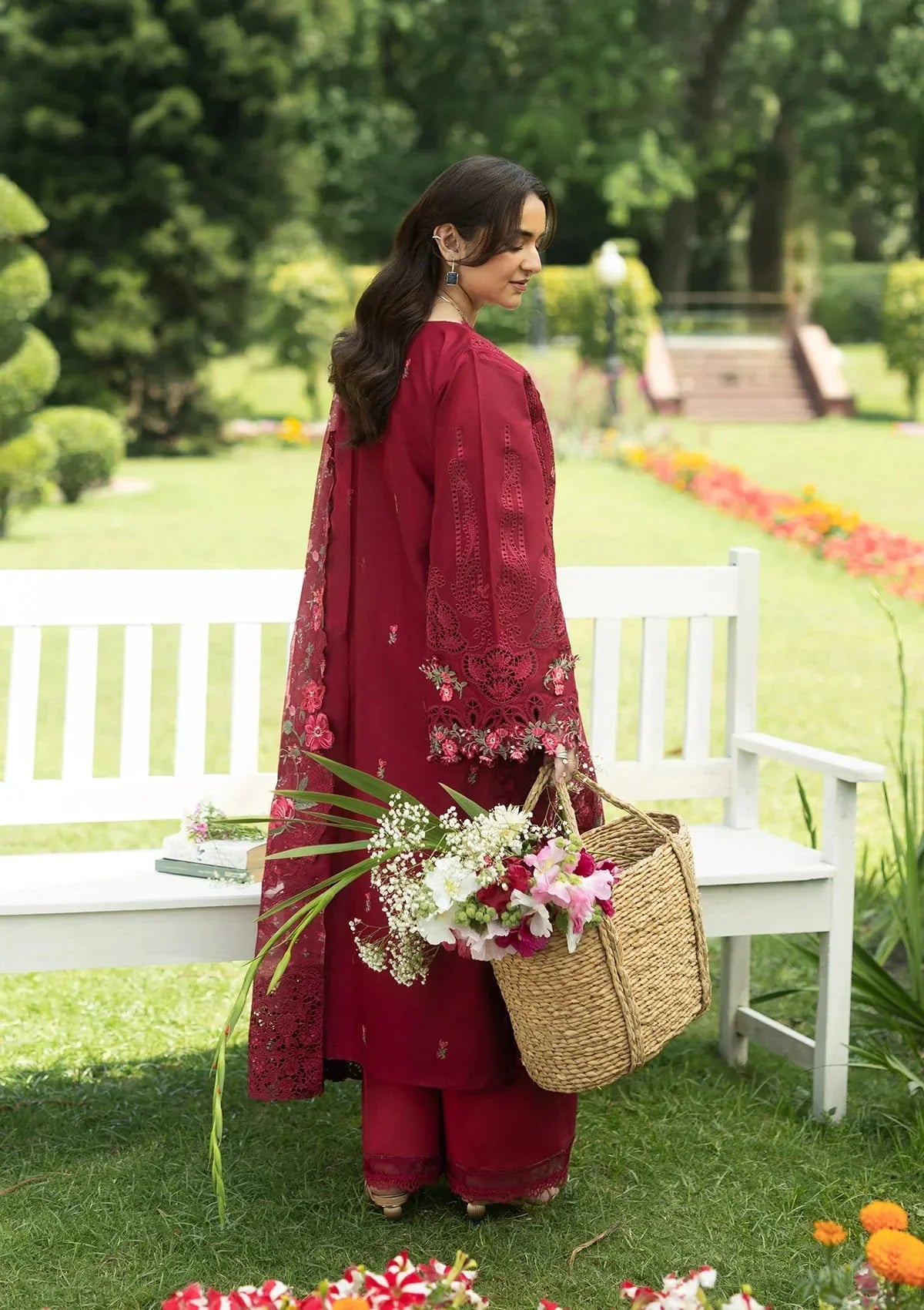 The Ruby Flora - Embroidered Lawn Suit | Ready To Wear