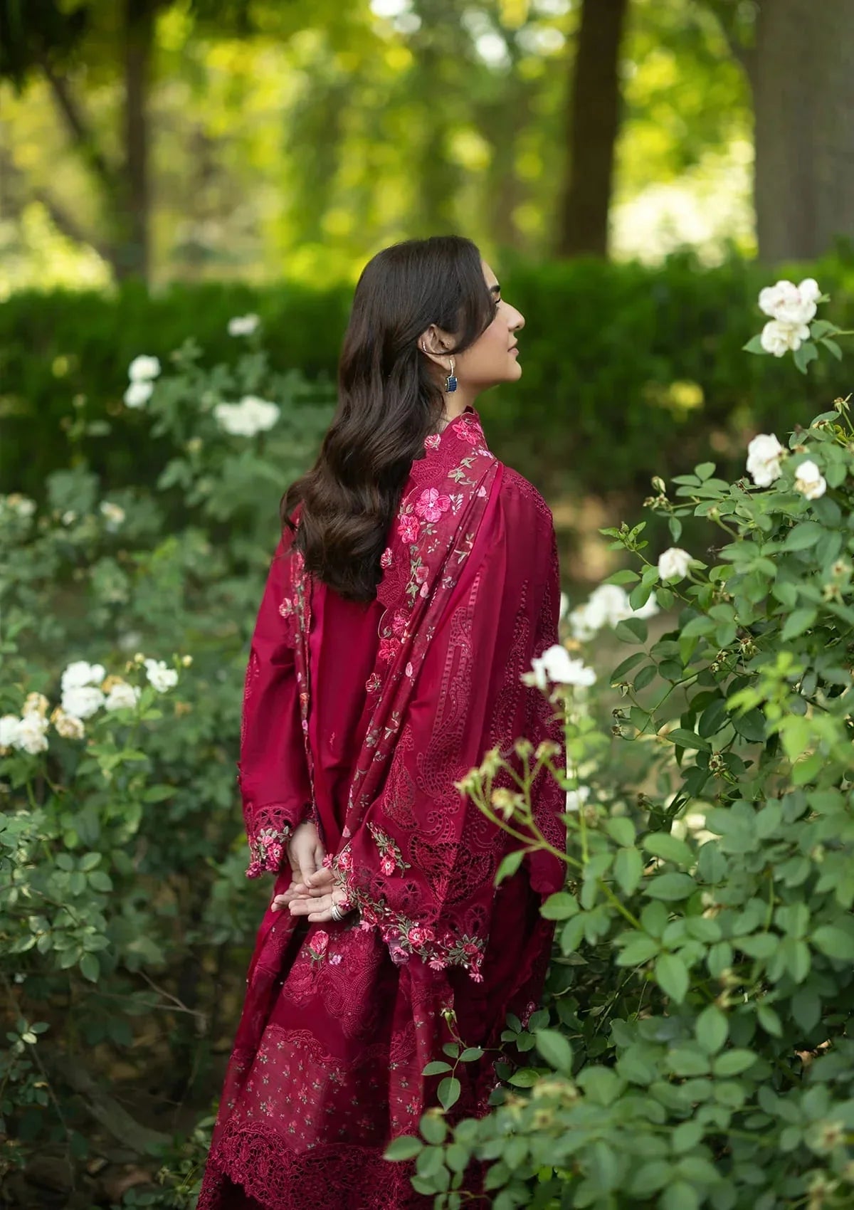 The Ruby Flora - Embroidered Lawn Suit | Ready To Wear