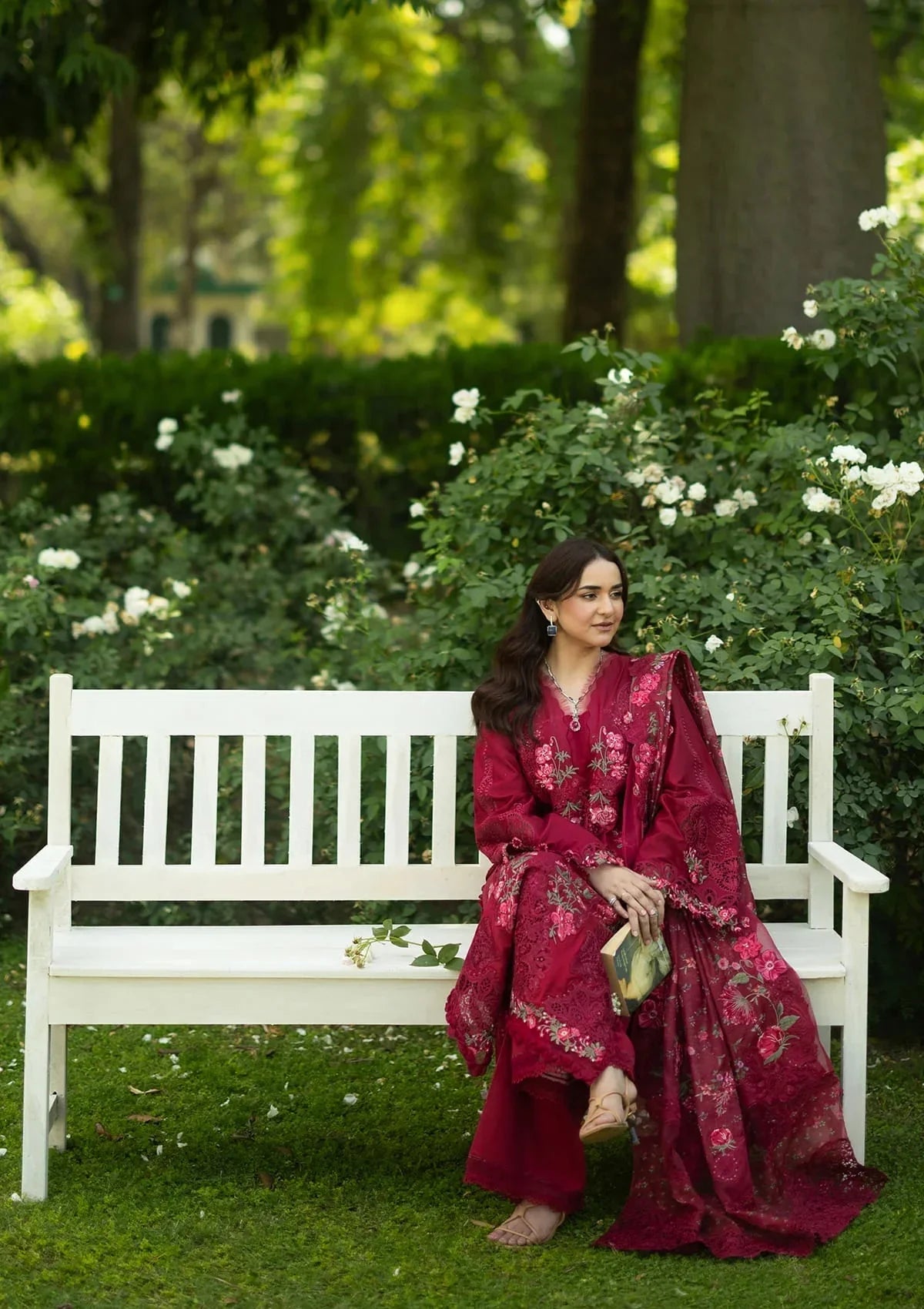The Ruby Flora - Embroidered Lawn Suit | Ready To Wear