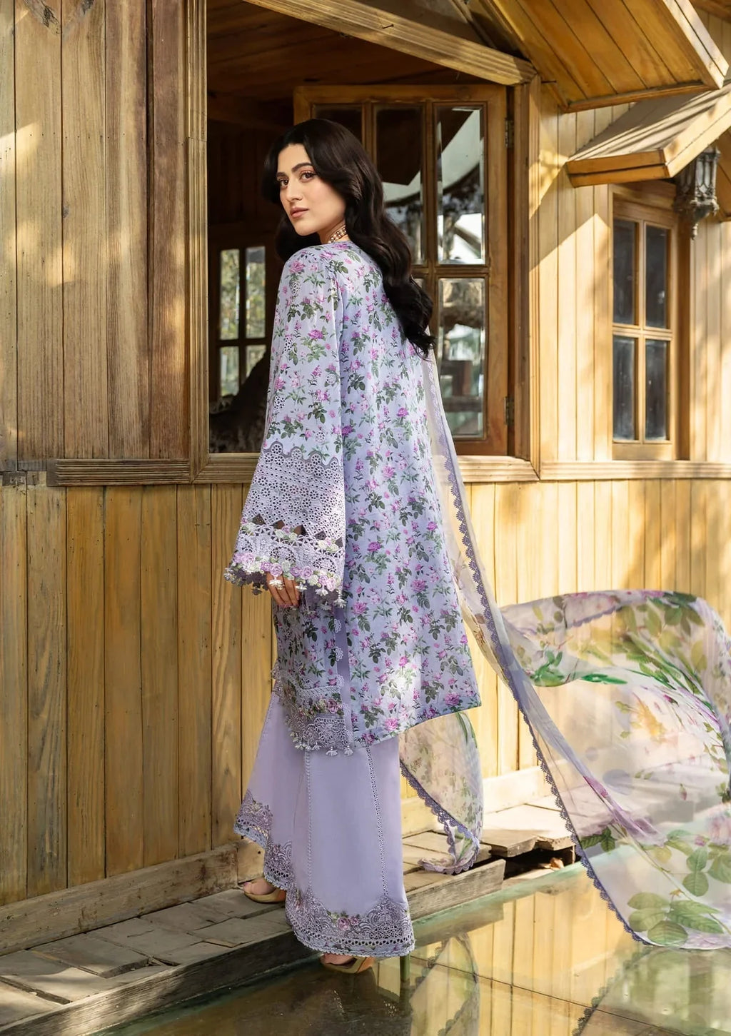 03-Piece Printed Lawn Suit With Embroidery | Ready To Wear