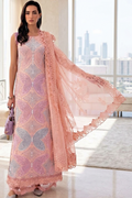 03-Piece Embroidered Lawn Suit With Chiffon Dupatta | Ready To Wear