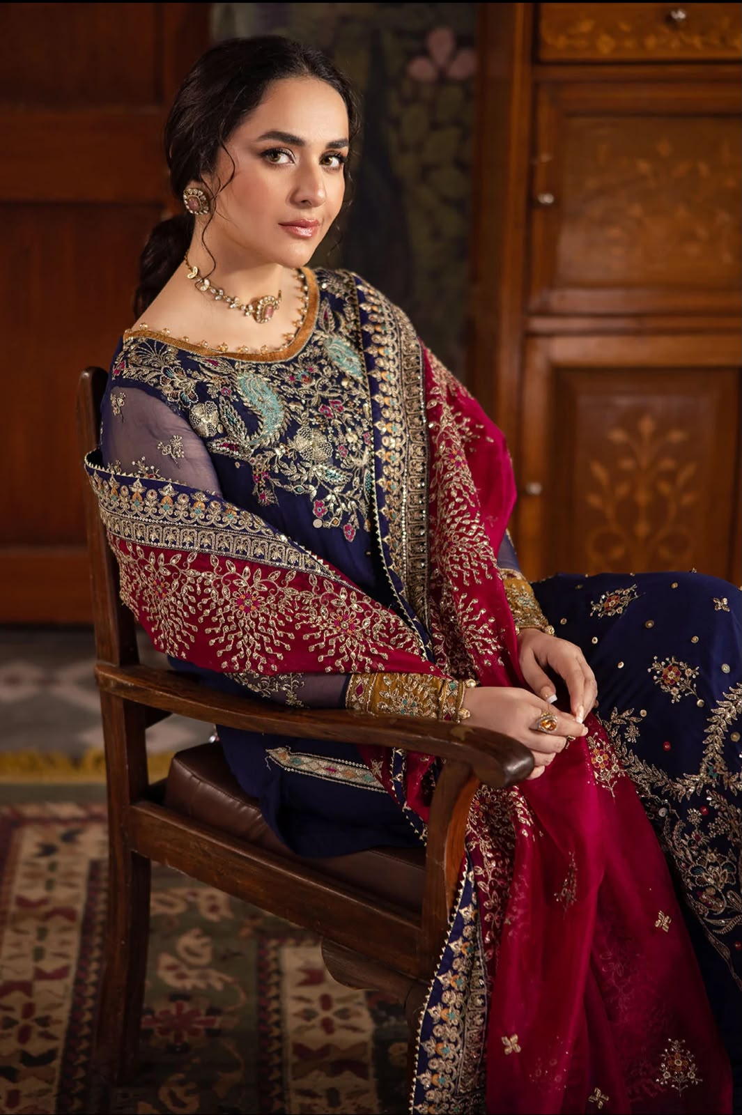 3 Piece Chiffon Suit With Organza Dupatta | Ready To Wear