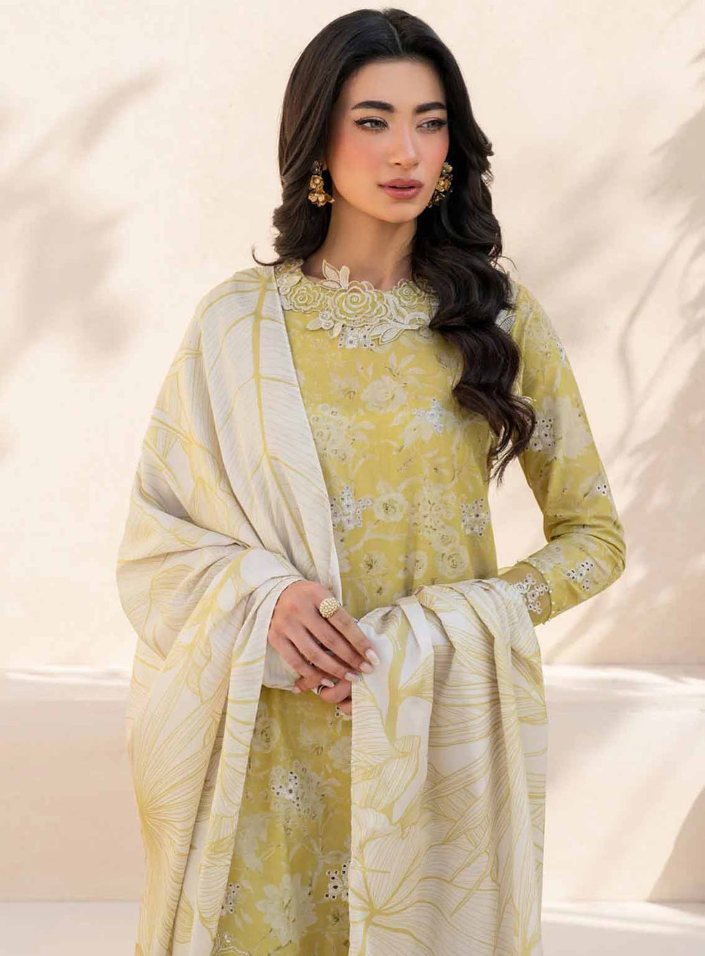 03-Piece Lawn Embroidered Suit Ready To Wear