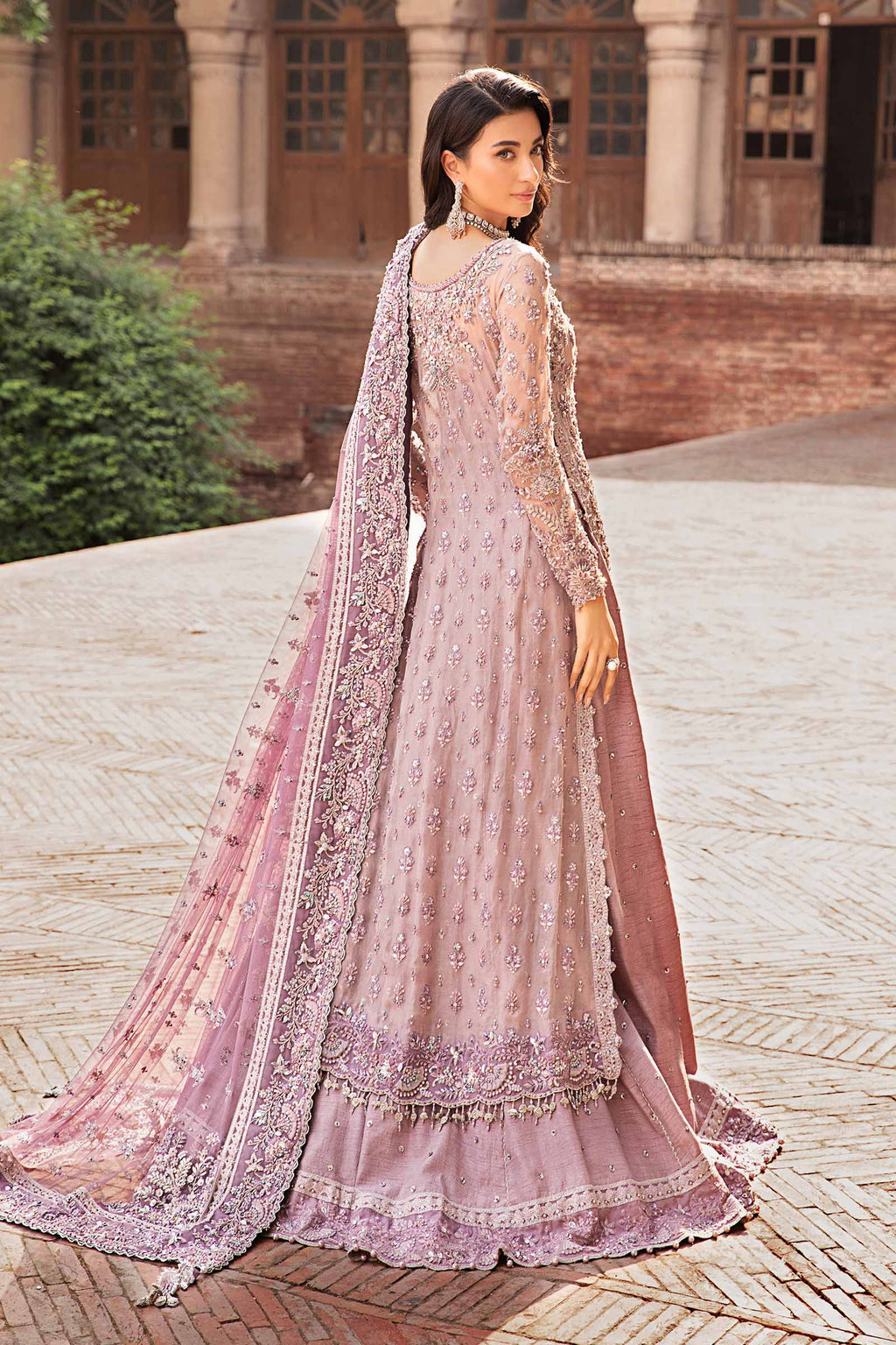 03-Piece Heavy Embroidery Net Bridal Dresss | Ready To Wear