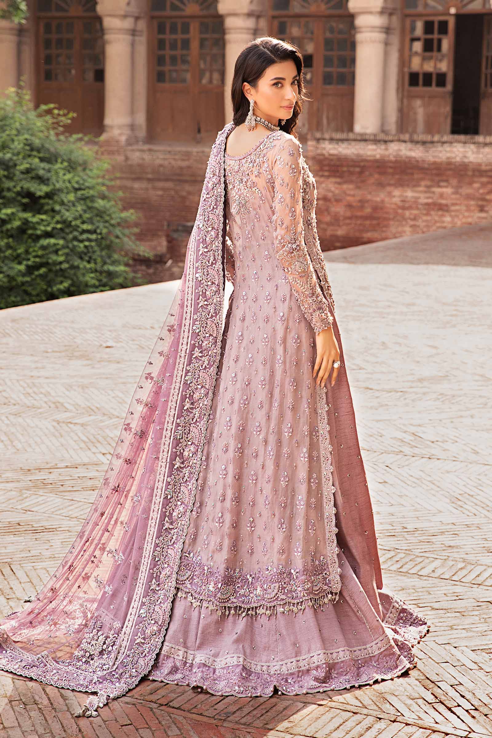 03-Piece Heavy Embroidery Net Bridal Dresss | Ready To Wear
