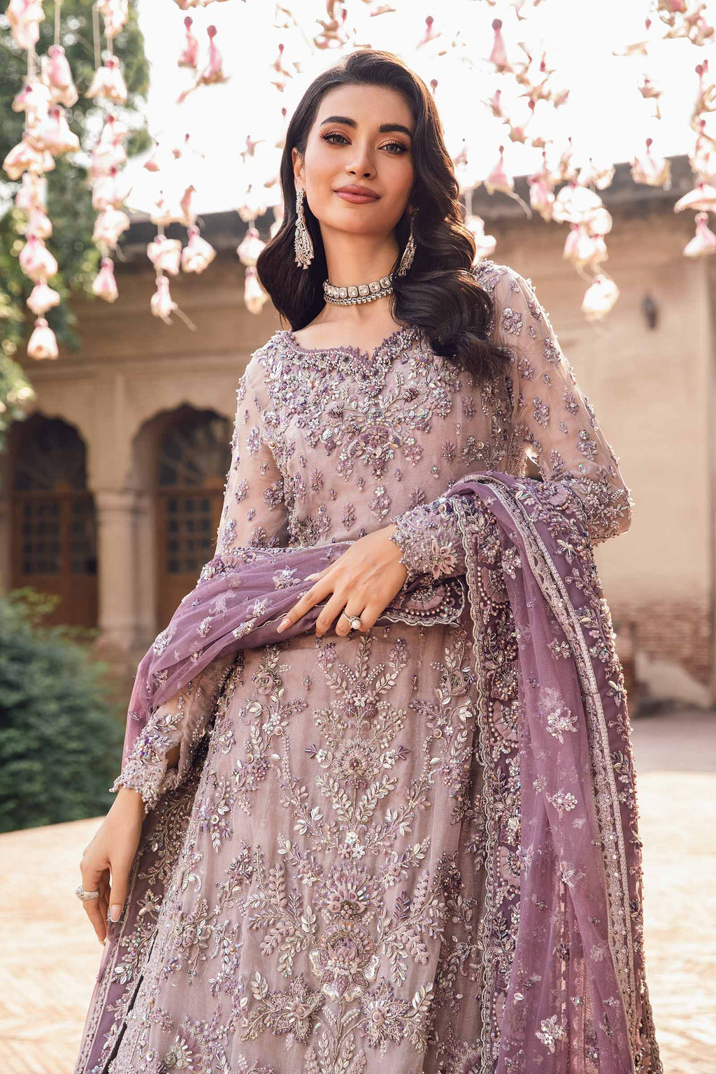 03-Piece Heavy Embroidery Net Bridal Dresss | Ready To Wear