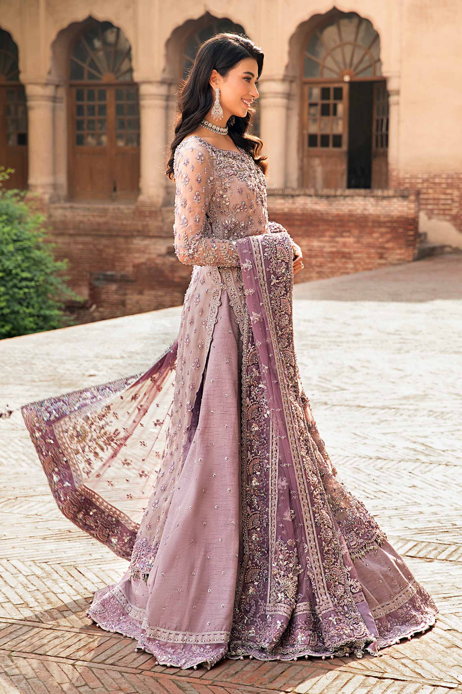 03-Piece Heavy Embroidery Net Bridal Dresss | Ready To Wear