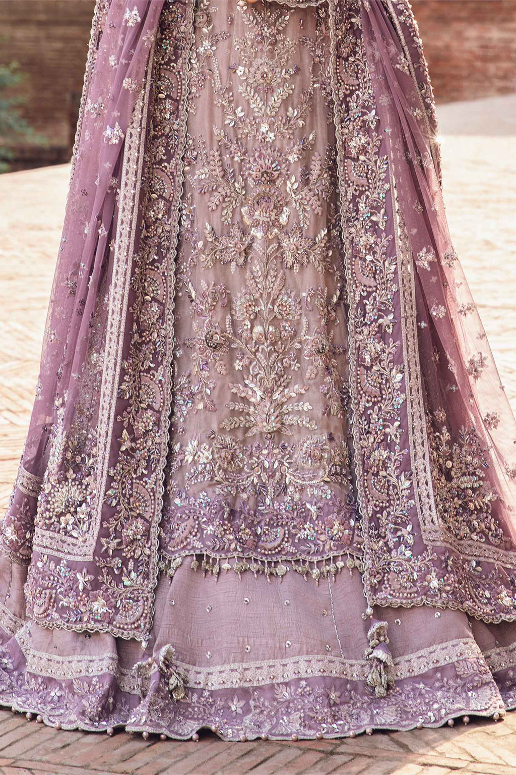 03-Piece Heavy Embroidery Net Bridal Dresss | Ready To Wear