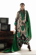 03-Piece Embroidered Print Lawn With Embroidered Chiffon Dupatta - Ready To Wear