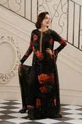 The Black Botanical: Embroidered Shamoz Silk Suit | Ready To Wear