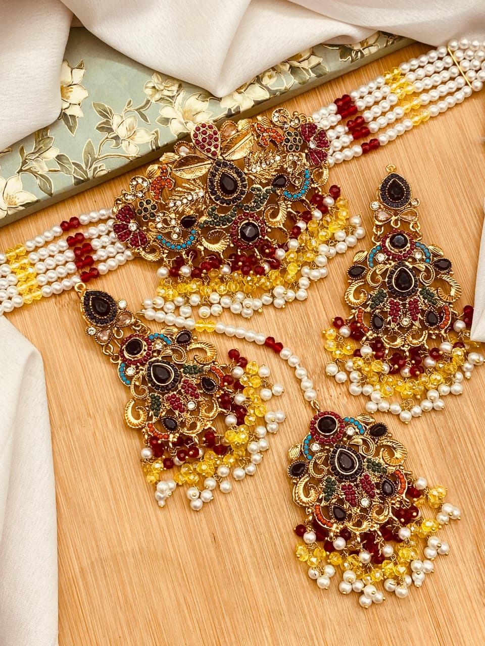 Beautiful Nauratan Choker Set – Fine Quality