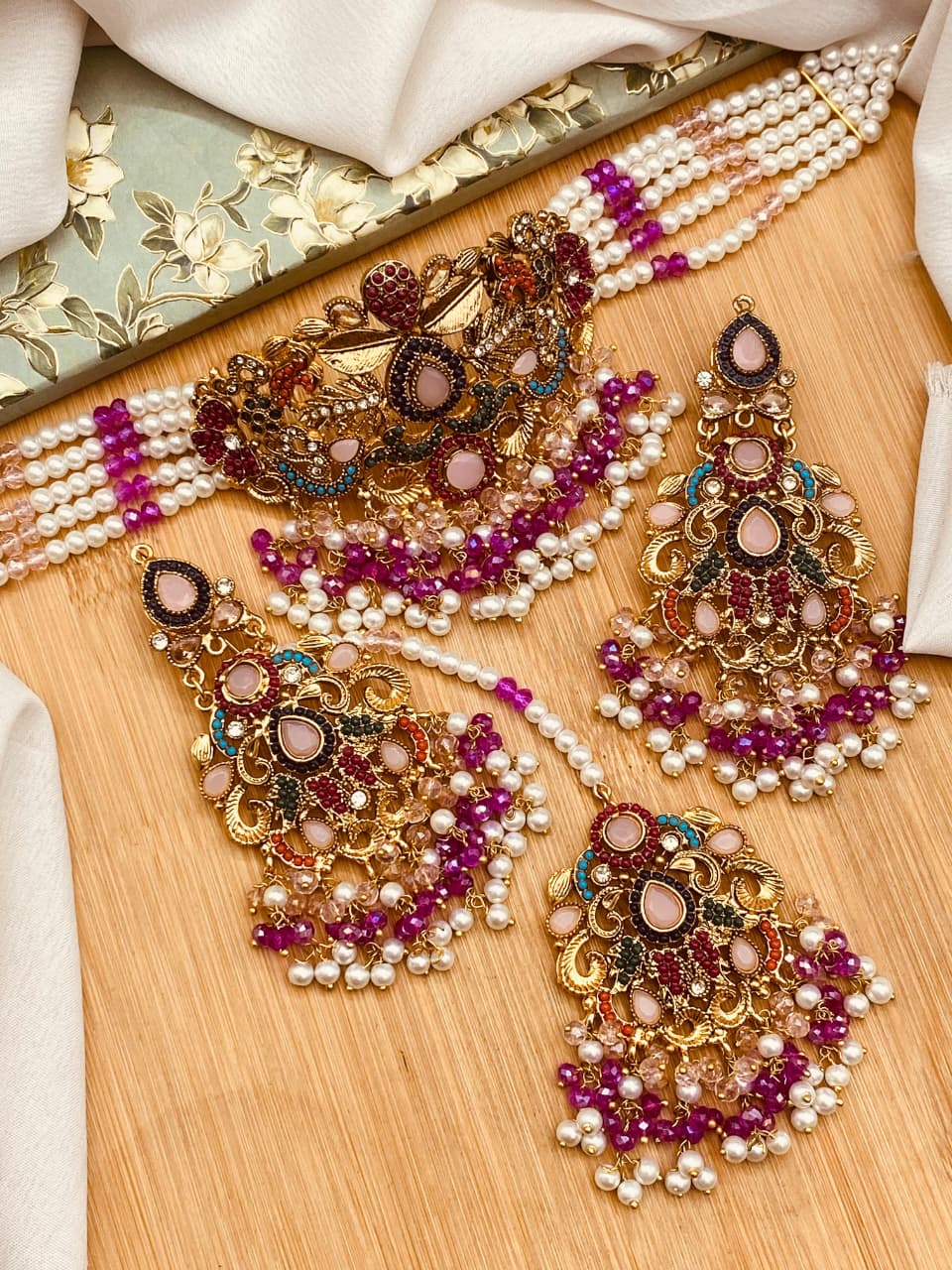 Beautiful Nauratan Choker Set – Fine Quality