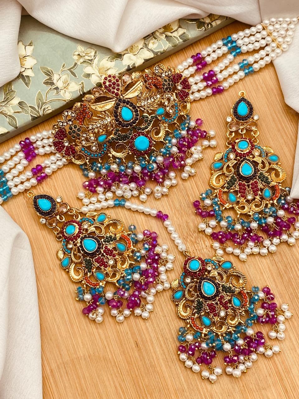 Beautiful Nauratan Choker Set – Fine Quality