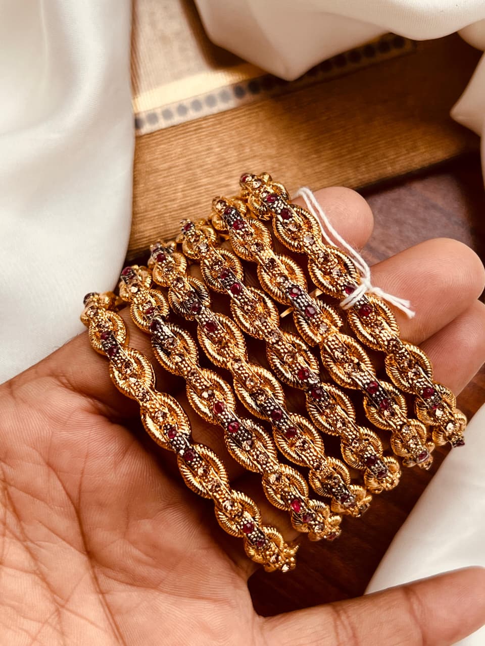 Exquisite Gold-Toned Traditional Bangle