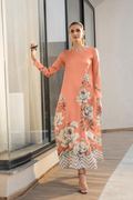 03-Piece Silk Suit With Printed Hand Work | Ready To Wear