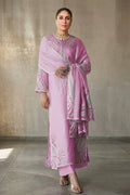 The Lilac Charm: Embroidered Silk Suit | Ready To Wear