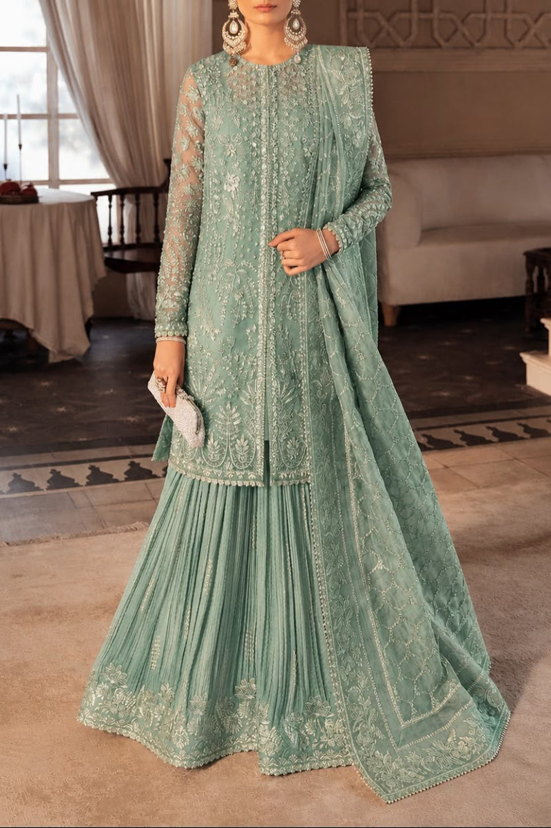 Embroidered Organza Suit With Organza Dupatta | Ready To Wear
