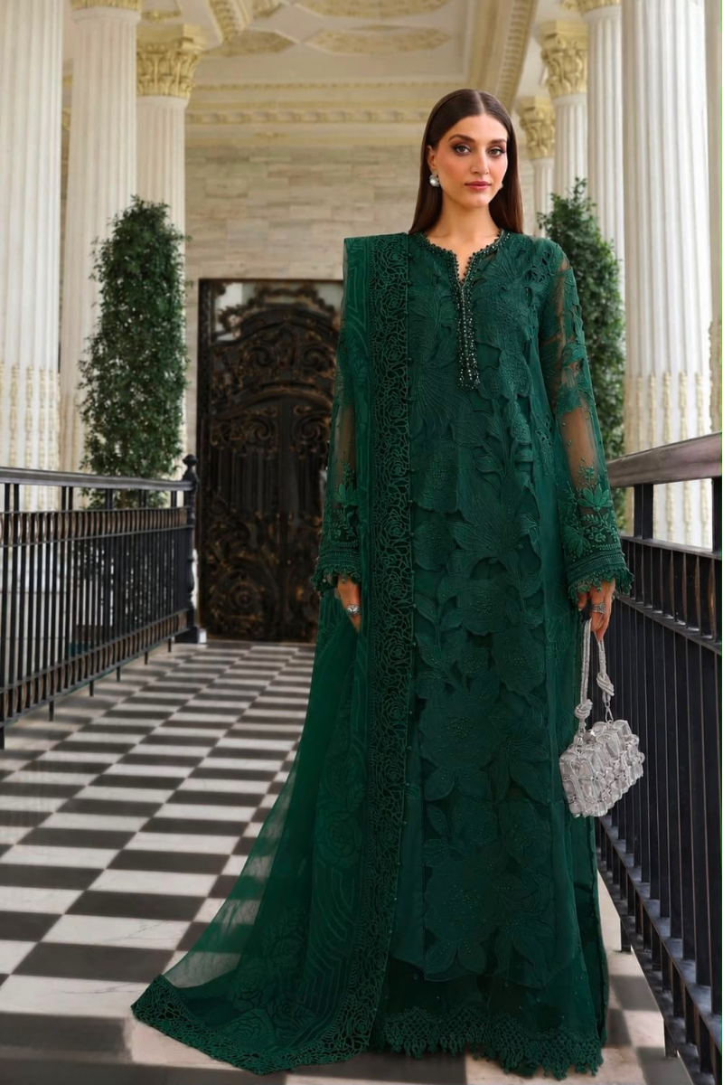 3-Piece Lawn With Printed Silk Dupatta| Read To Wear