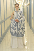 Ivory Elegance: Classic Sleeveless Suit & Palazzo | Ready To Wear