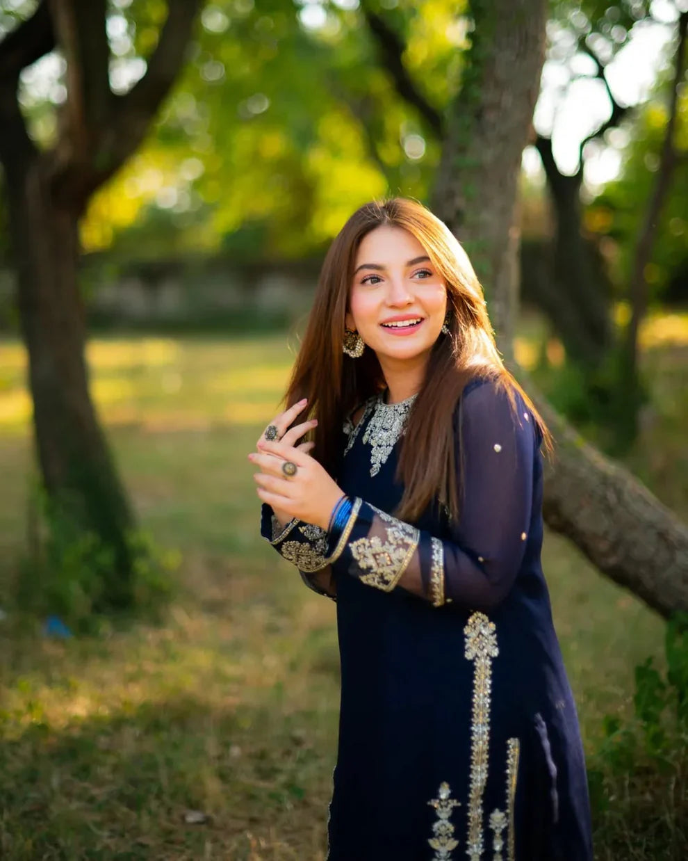 03-Piece Chiffon Suit With Thread Embroidery | Ready To Wear