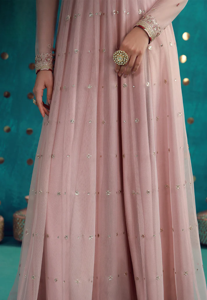 3 Piece Chiffon Suit With Malai Trouser  | Ready To Wear