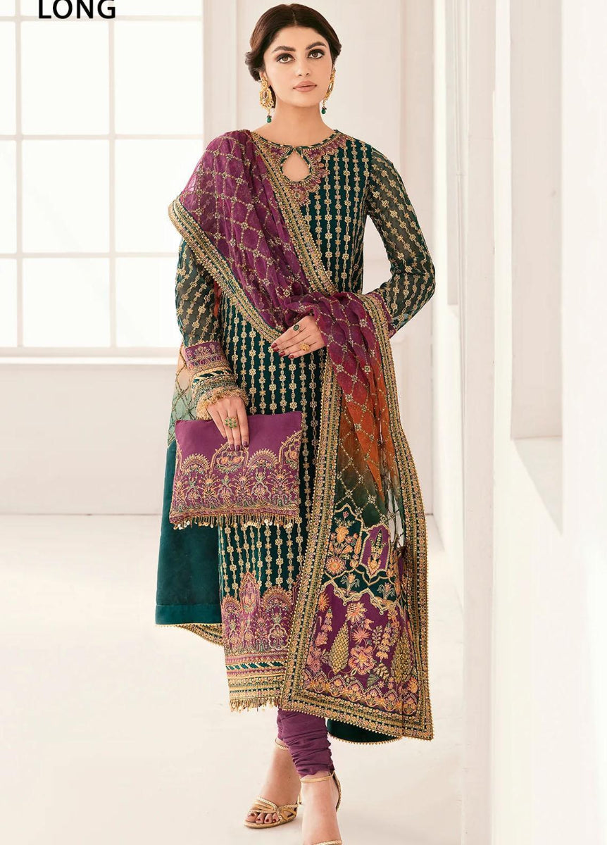 3 piece Chiffon Suit With Net Dupatta | Ready To Wear