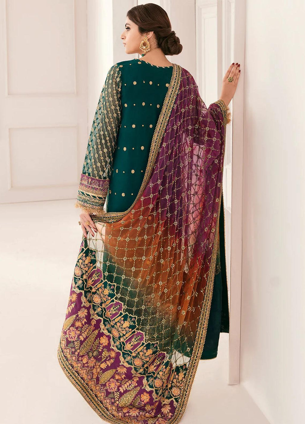 3 piece Chiffon Suit With Net Dupatta | Ready To Wear