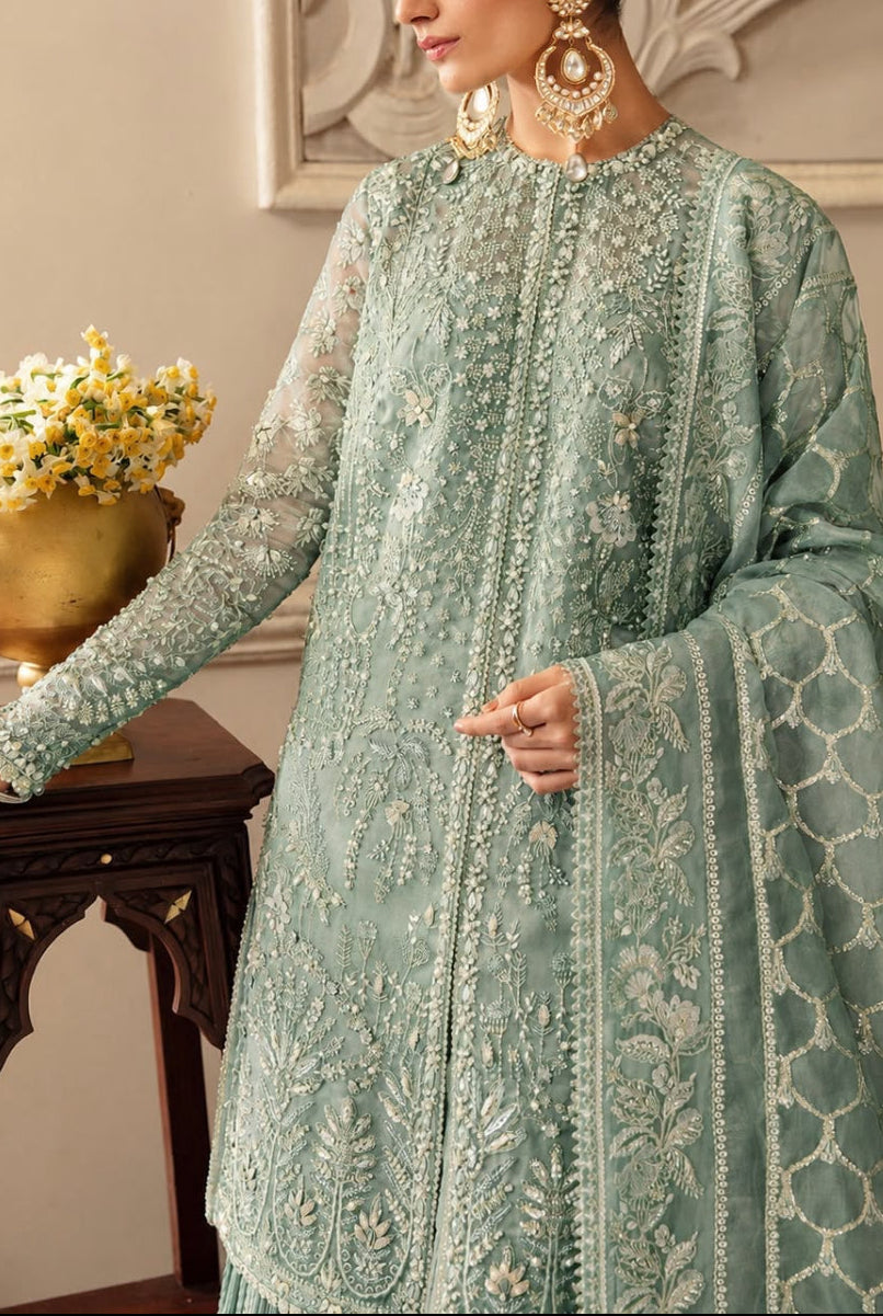 Embroidered Organza Suit With Organza Dupatta | Ready To Wear